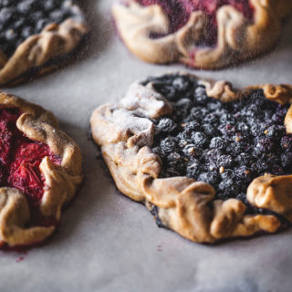 strawberry and blueberry galette