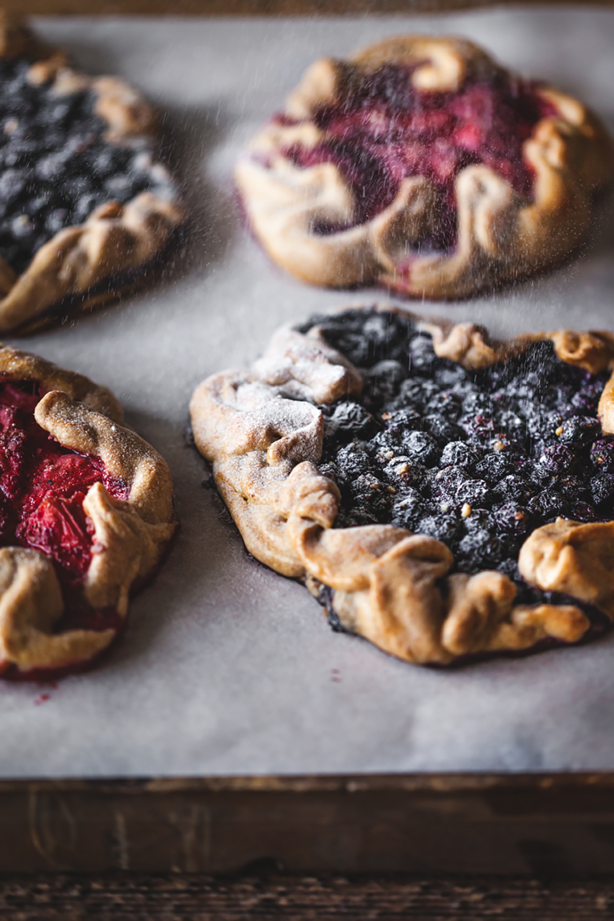 strawberry and blueberry galette