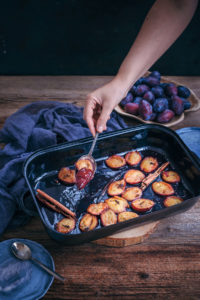 roasted plums