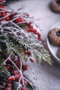 Spelt thumbprint jam cookies