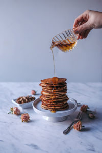 panackes with maple syrup