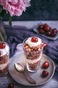 cherry coconut crumble