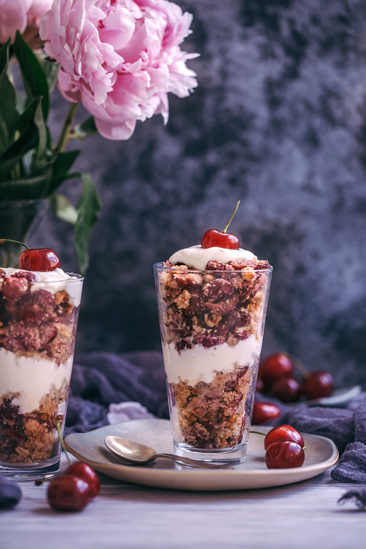 cherry coconut crumble