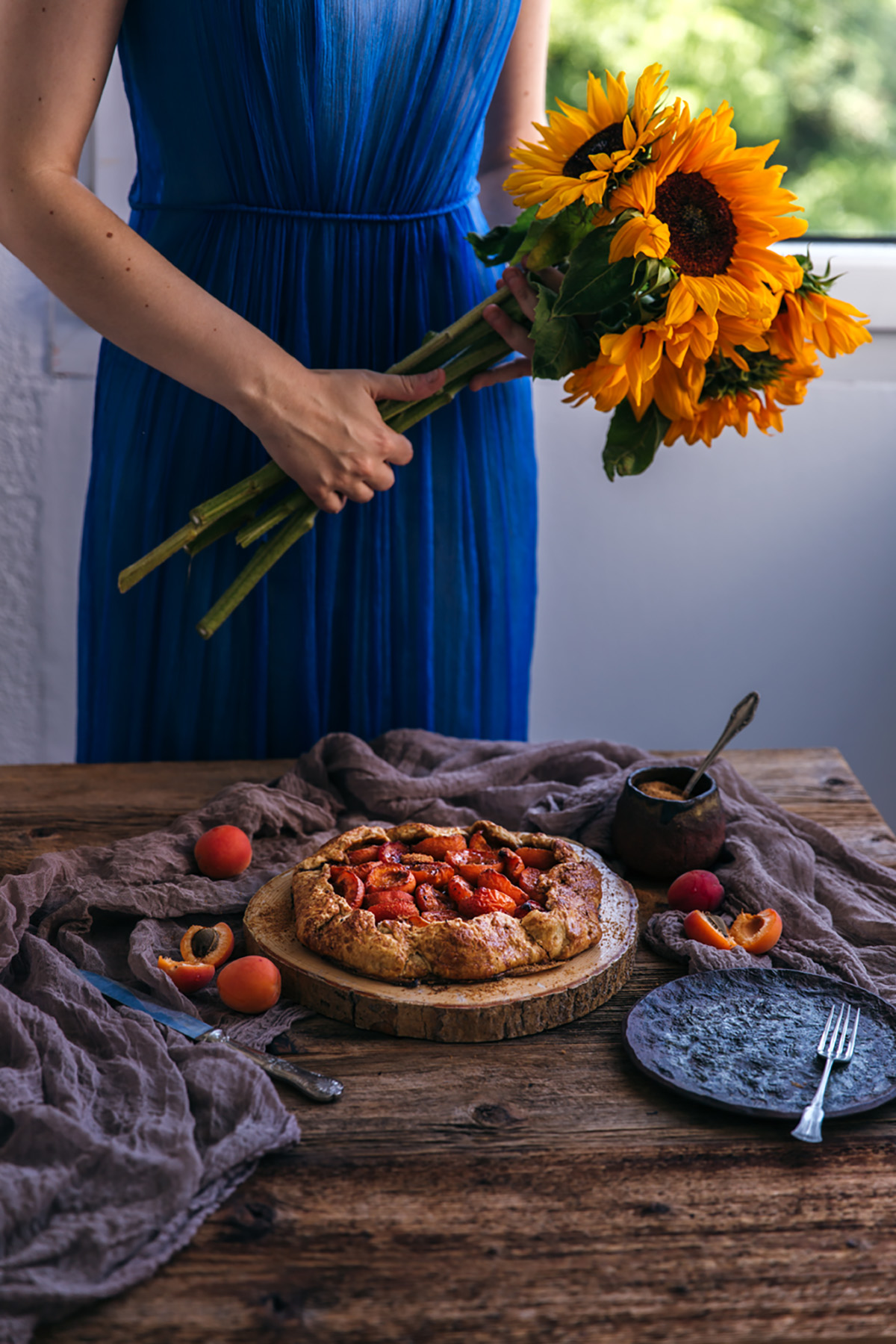 Rustic apricot galette