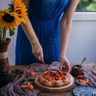 Rustic apricot galette